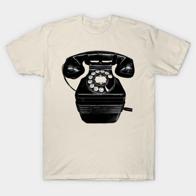 Vintage Telephone T-Shirt by DogfordStudios